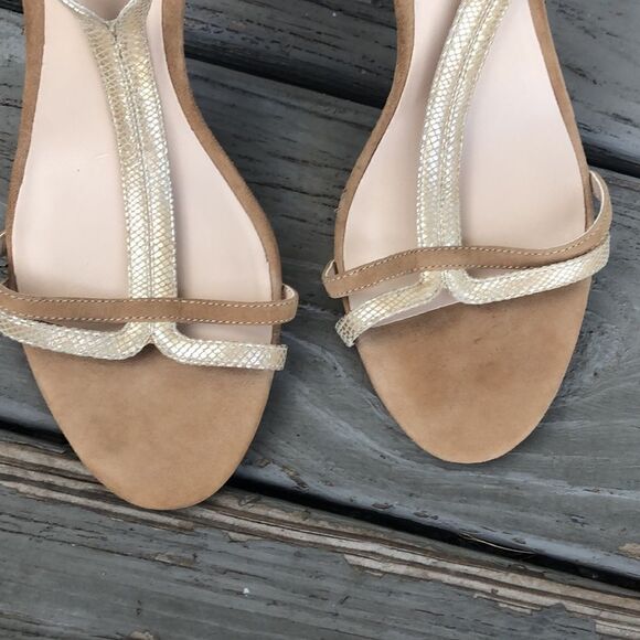 Neiman Marcus Suede Strap Herls - Picture 2 of 6